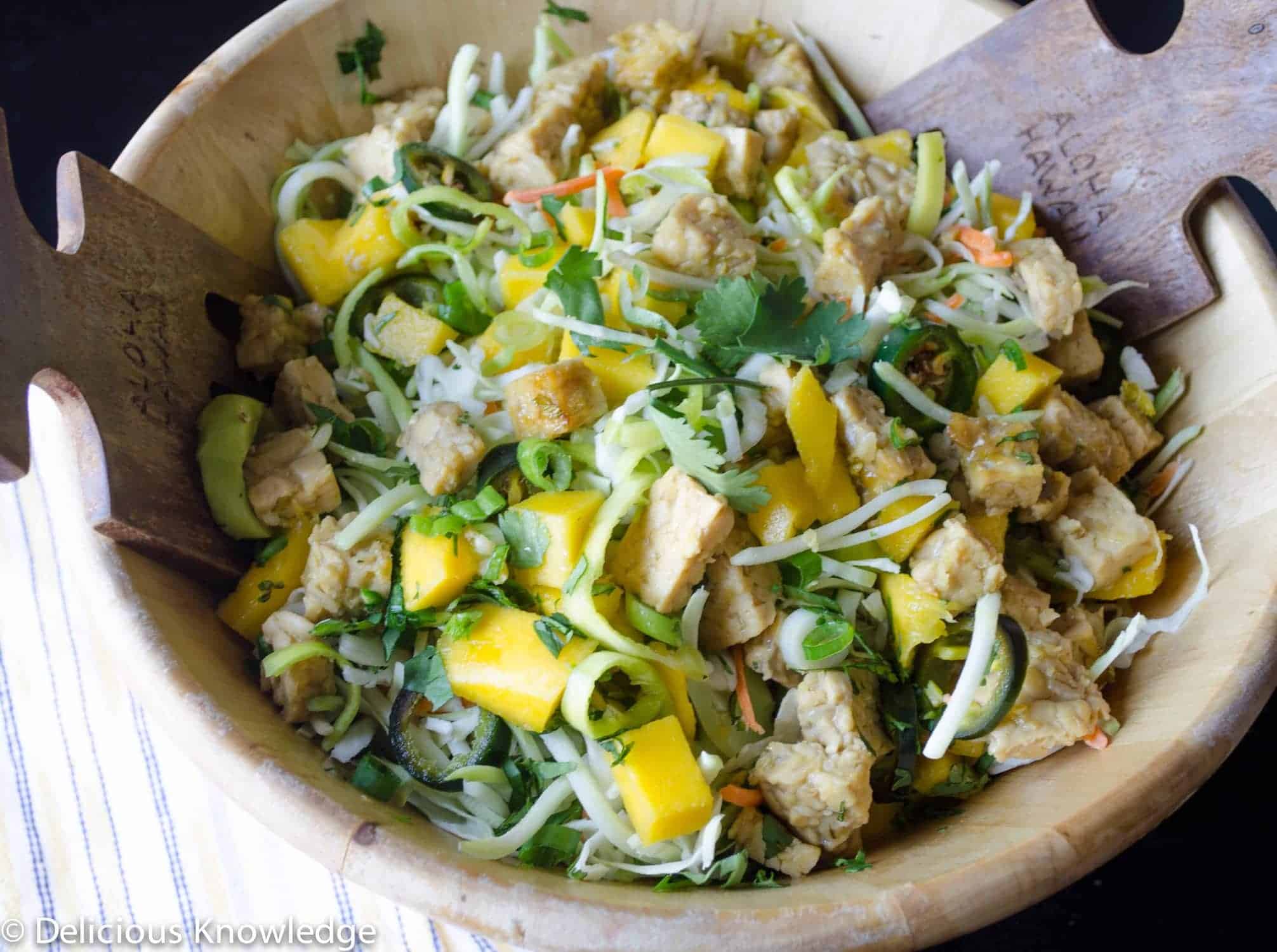 Vietnamese Tempeh Mango Salad Delicious Knowledge