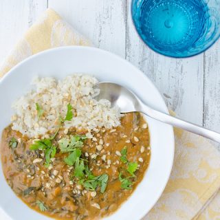 African Peanut Soup! If you haven't had peanut soup before, you must try this one! Vegan, gluten-free and healthy! Serve on it's own or with brown rice. | www.delishknowledge.com