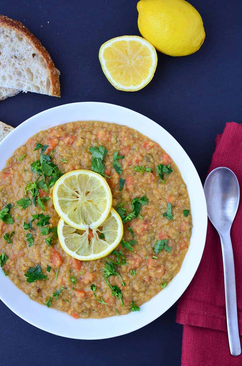 Lentil Lemon Soup Delicious Knowledge