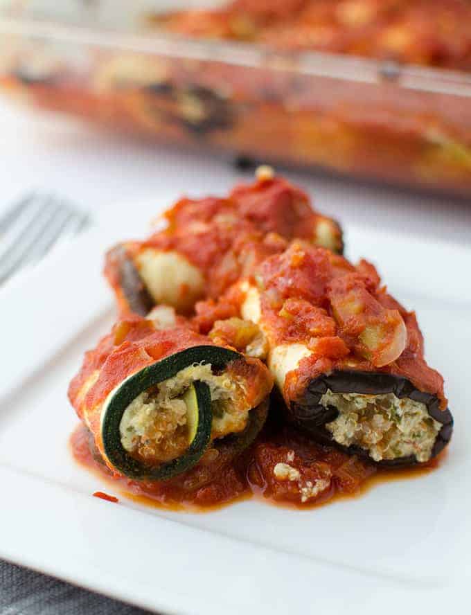 Pasta-Less Eggplant Lasagna Roll Ups, Recipe