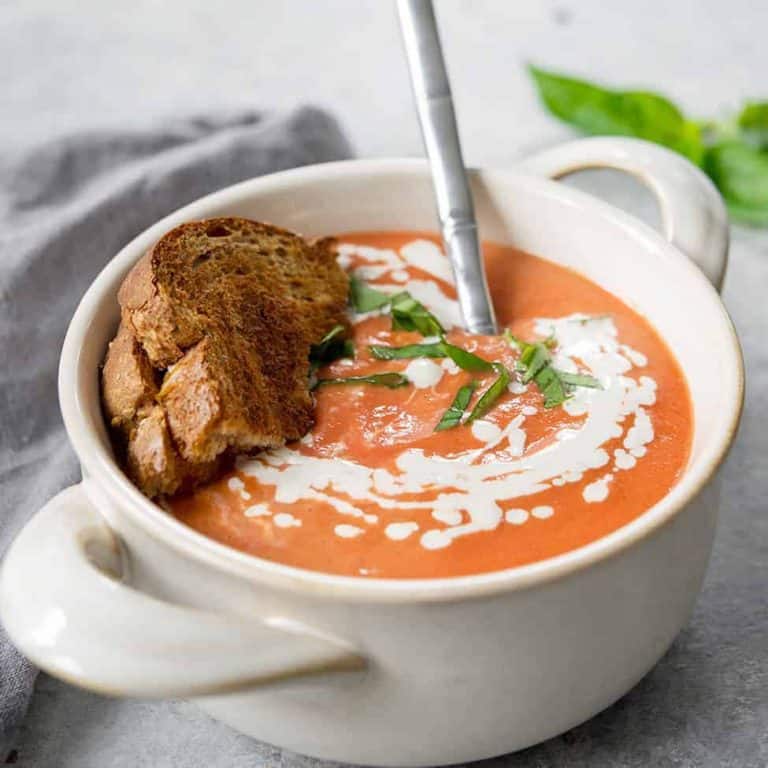 Vegan Slow Cooker Tomato Soup - Delish Knowledge